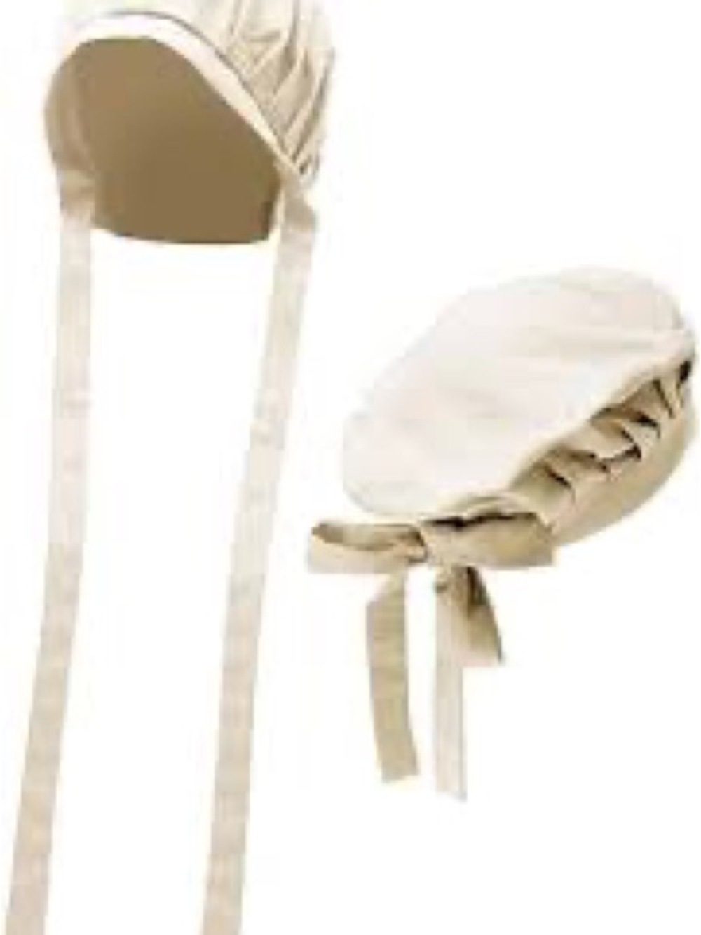 Medieval Cream Bonnet with Ties